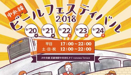 【武蔵境】中央線ビールフェスティバル2018開催！これはもう呑むしかない！